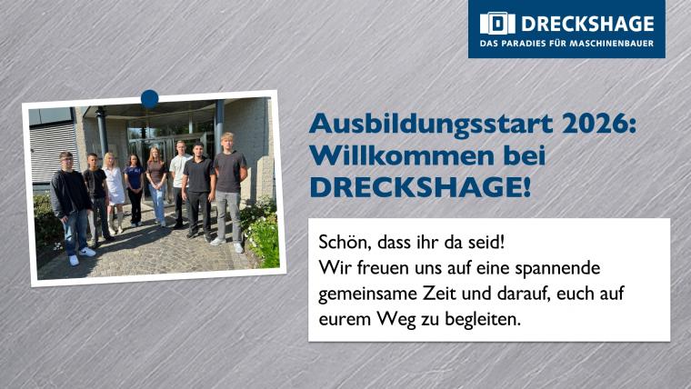 Ausbildungsstart 2026: Willkommen bei DRECKSHAGE!