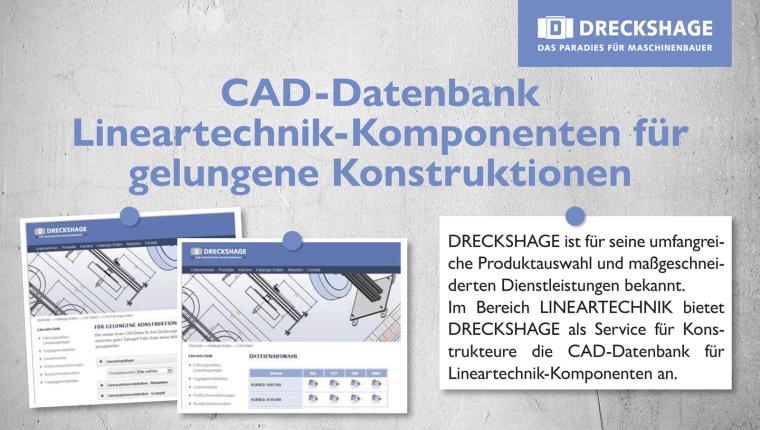 CAD-Datenbank Lineartechnik-Komponenten für gelungene Konstruktionen