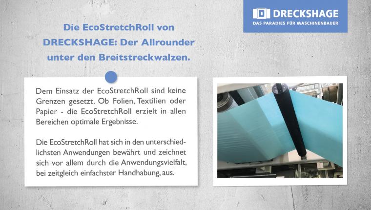 Die EcoStretchRoll von DRECKSHAGE: Der Allrounder unter den Breitstreckwalzen.
